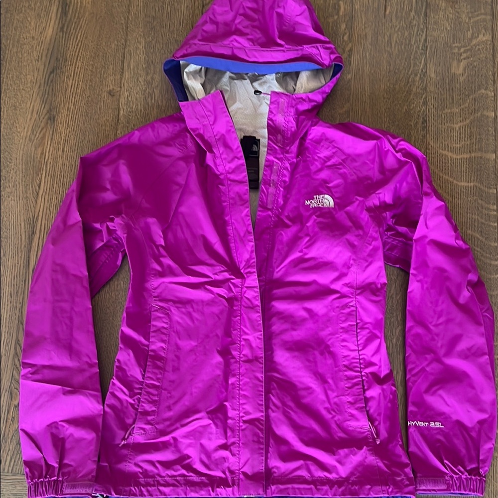 Women’s The North Face HyVent 2.5L Purple Nylon Raincoat XS ECU